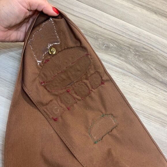 Vintage Girl Scouts Sash X-Long and Badges U.S.A Brown - Picture 8 of 12